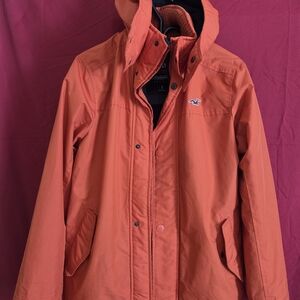 Hollister Black and Orange Jacket